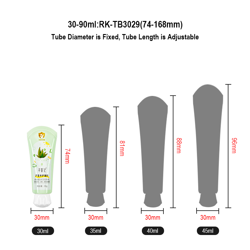 packaging for hand care plastic tube