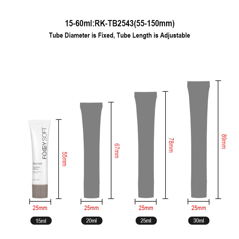 Oval Cosmetic Squeeze Tube Packaging