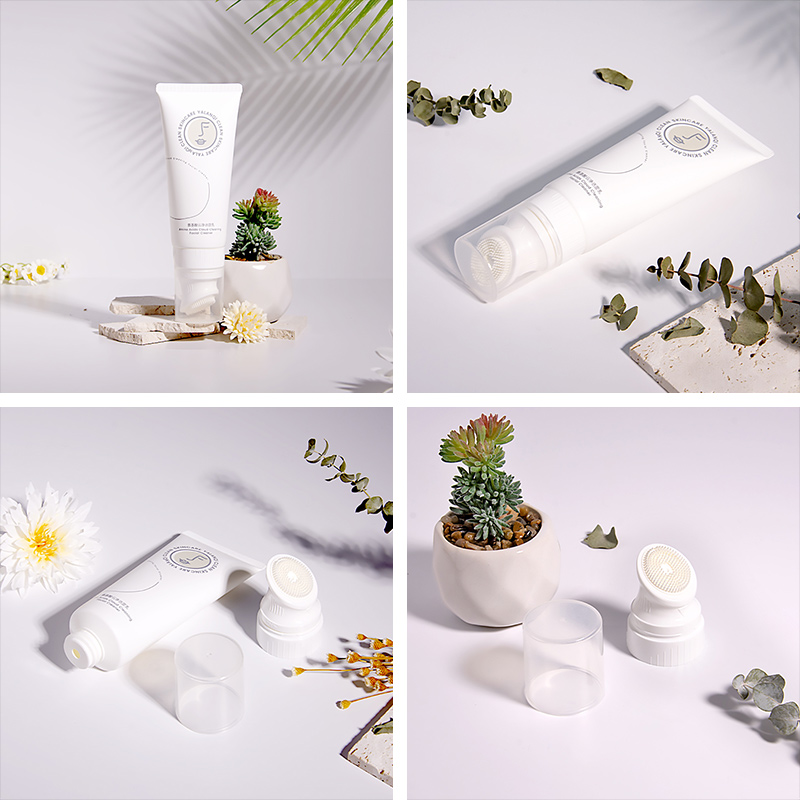 Face cleanser tube packaging